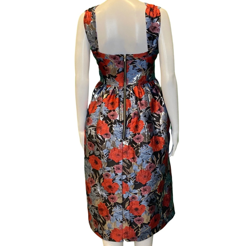 NWT Autumn Adeigbo Blue Multicolor Gabriella Dress - Sz 2 - Picture 4 of 9